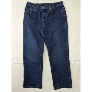 Lee Platinum Label Sz 8P Relaxed Straight Leg Cotton Blend Blue